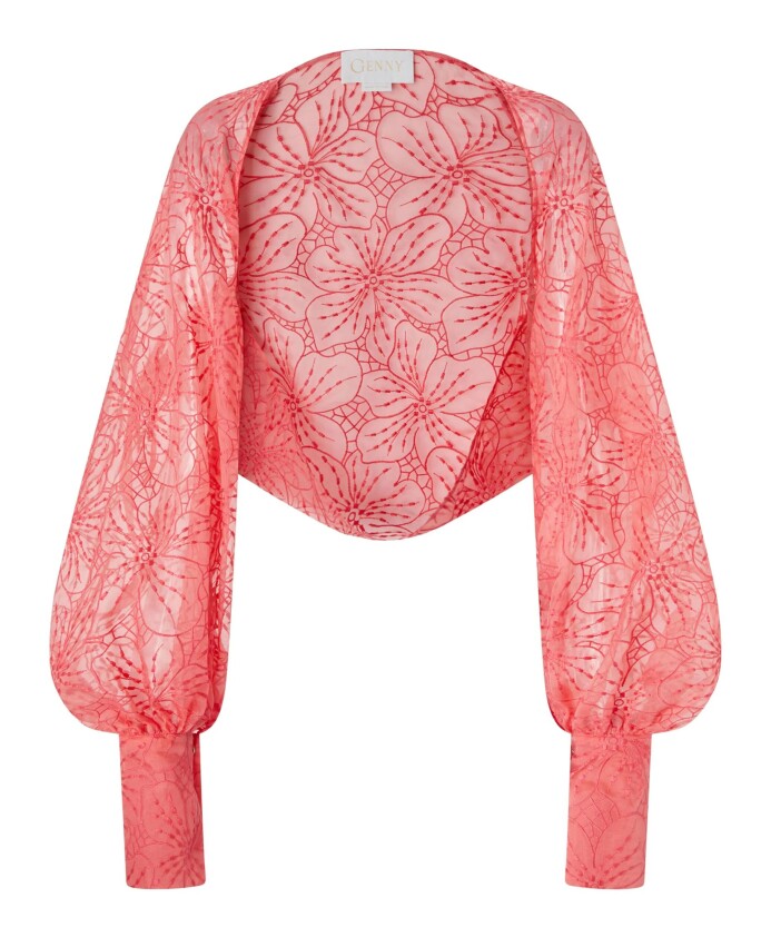 veste-en-soie-rouge-corail-brodee-dorchidees
