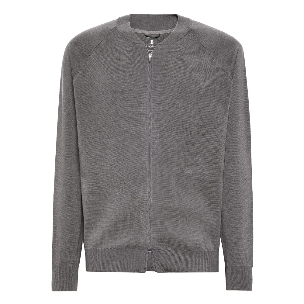 Boggi Milano Tech Bomber Jacket Gray Heren