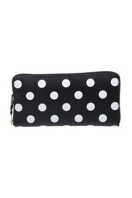 black-dots-zip-around-wallet