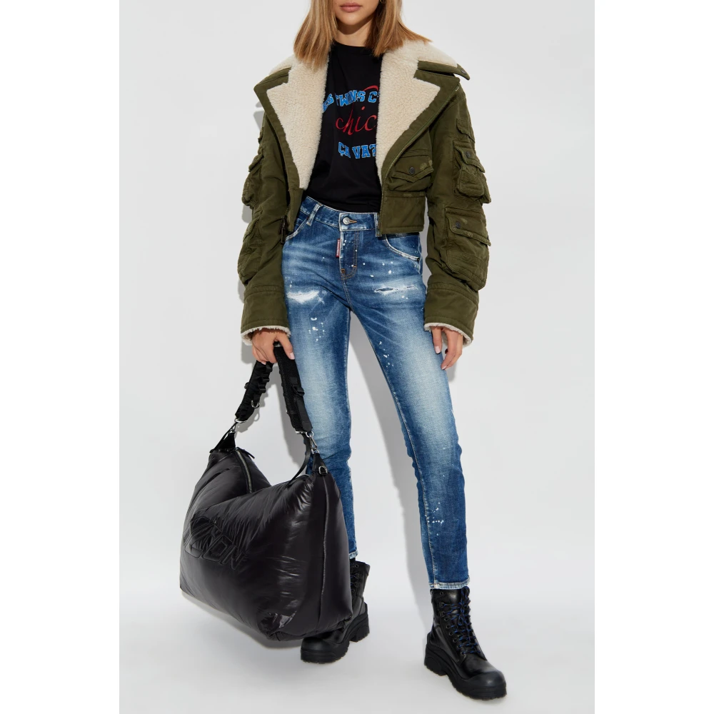 Dsquared2 Bedrukt T-shirt Black Dames