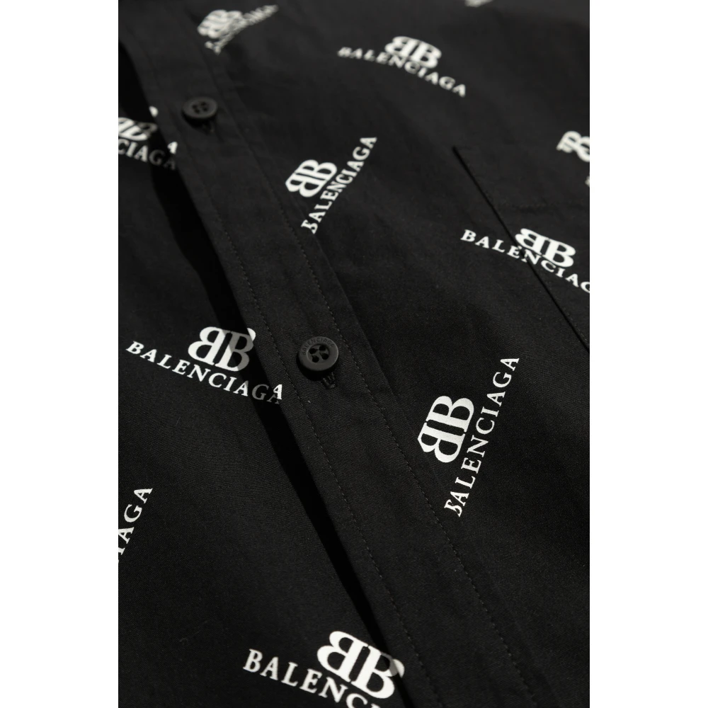 Balenciaga Overhemd met een zak Black Heren