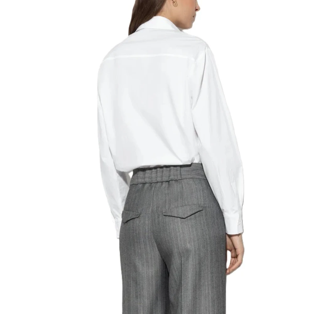 LUISA CERANO Gabardine Stretch Shirt White Dames