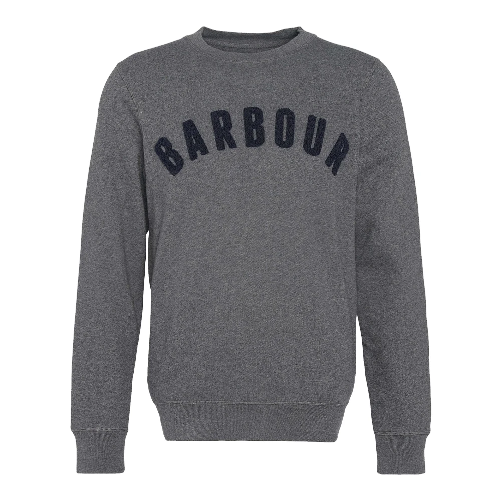 Barbour Prep Logo Crew Sweatshirt Grijs Marl Gray Heren
