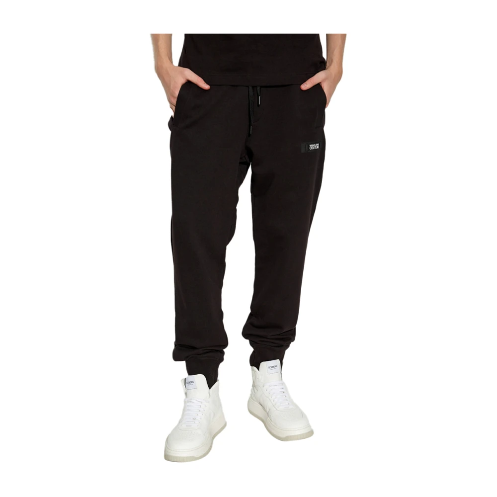 Versace Jeans Couture Zwarte Slim Fit Broek Black Heren