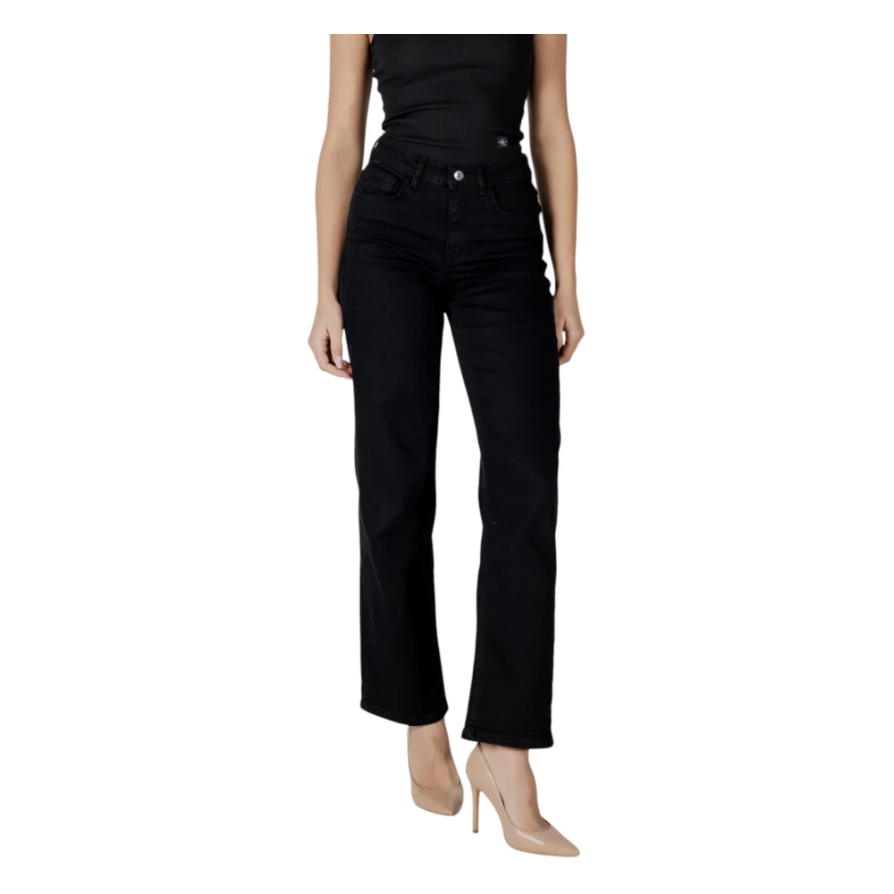 Ichi Wijde jeans voor vrouwen Lente Zomer collectie Black Dames