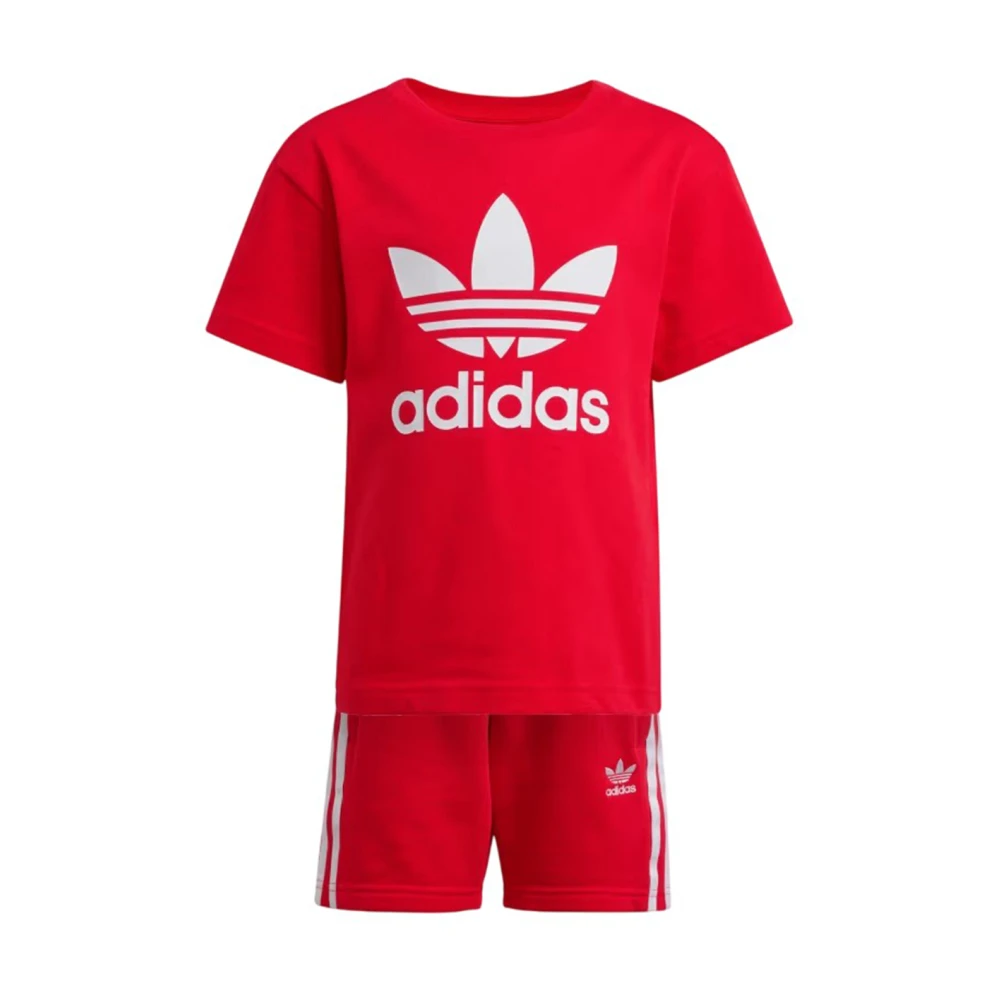 Adidas Jersey T-shirt och Shorts Set Red, Pojke