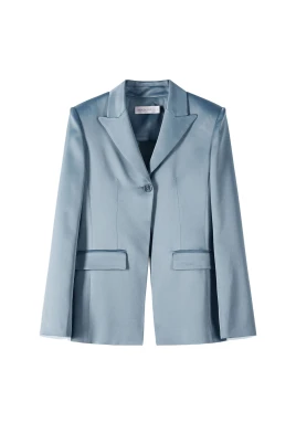 Satin Blazer med Utskärning