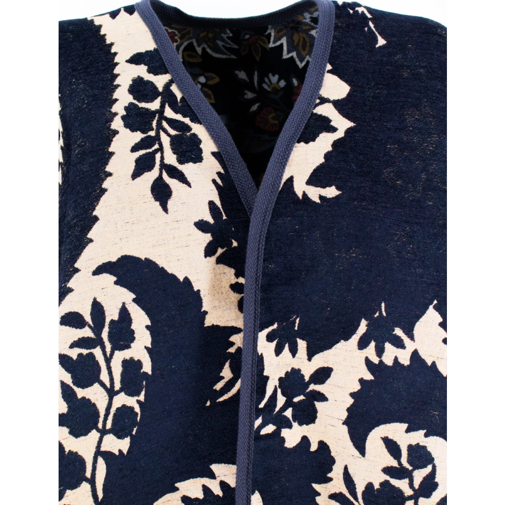 ETRO Bloemen Chenille Omkeerbare Cape Multicolor Dames