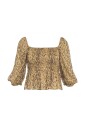 animal-print-flared-top-brown