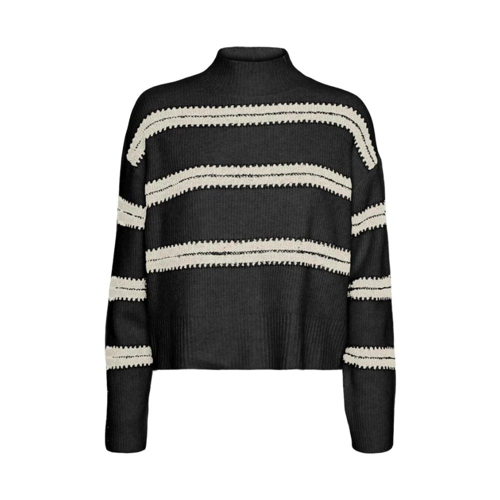 Vero Moda Highneck Pullover Zwart Berken Freewear Black Dames