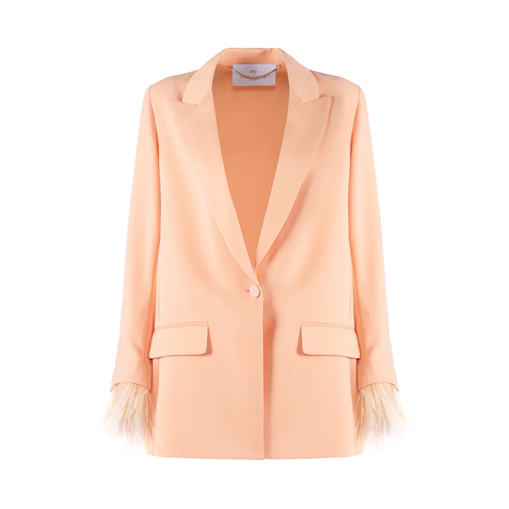 Nenette Veren Manchet Overjas Jas Pink Dames