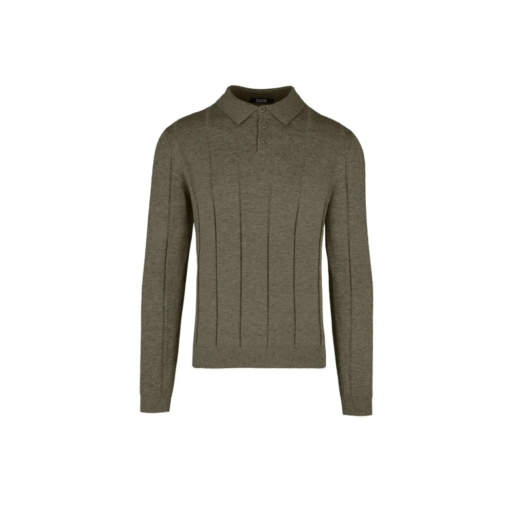 Bomboogie Herr Brun Toppar L, Nylon, Polo Collar Sweater