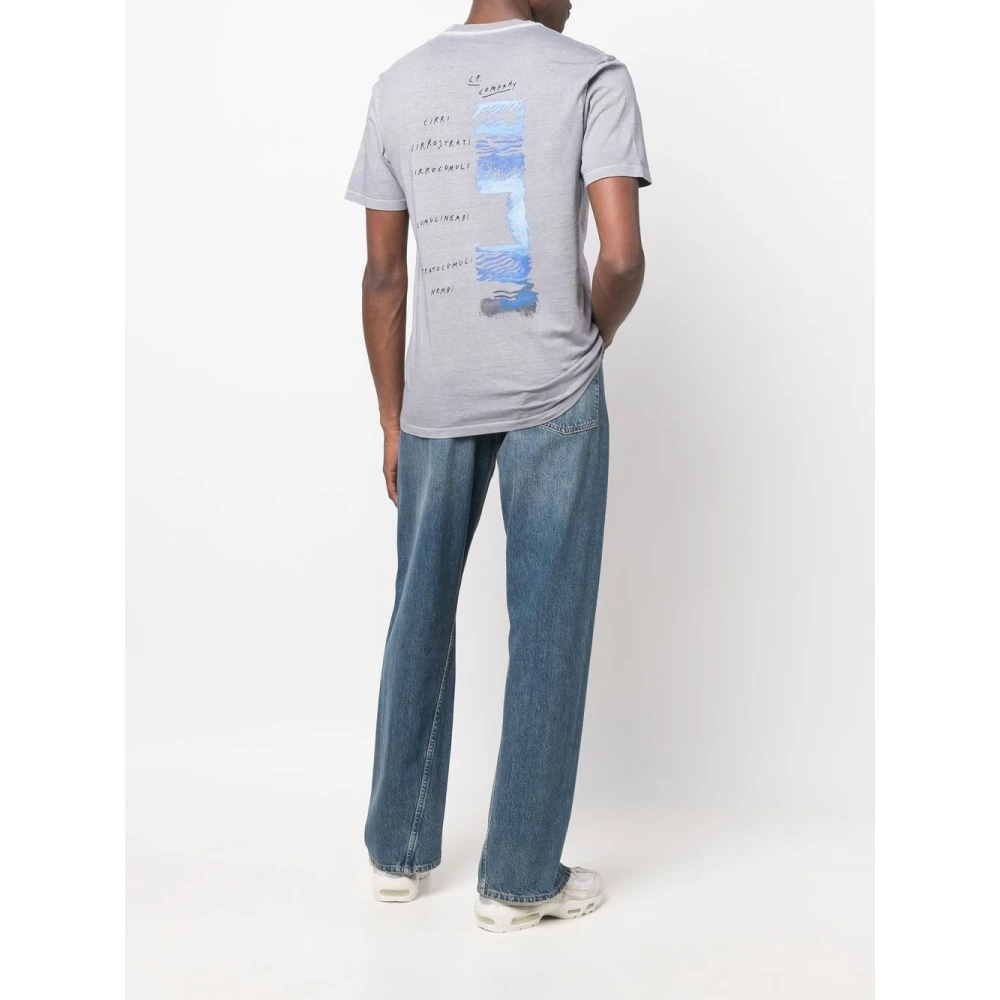 C.P. Company Logo Print T-Shirt Gray Heren