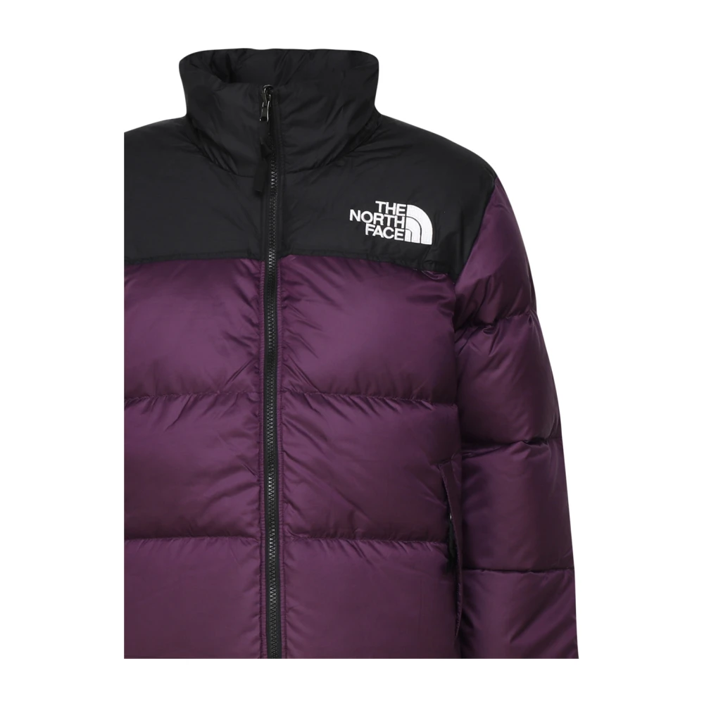 The North Face Zwarte Bessen Ganzendons Vierkante Jas Purple Dames