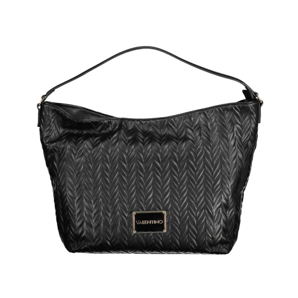 Valentino By Mario Valentino Women's Black Polyethylene Handbag With Adjustable Strap