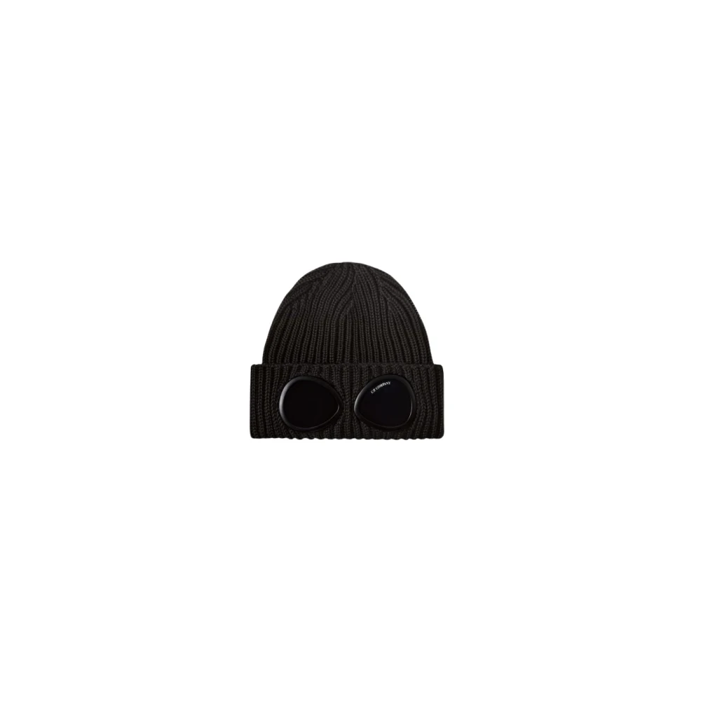 C.p. Company Goggle Beanie - Male - Accessories - Black - One Size - Accessories