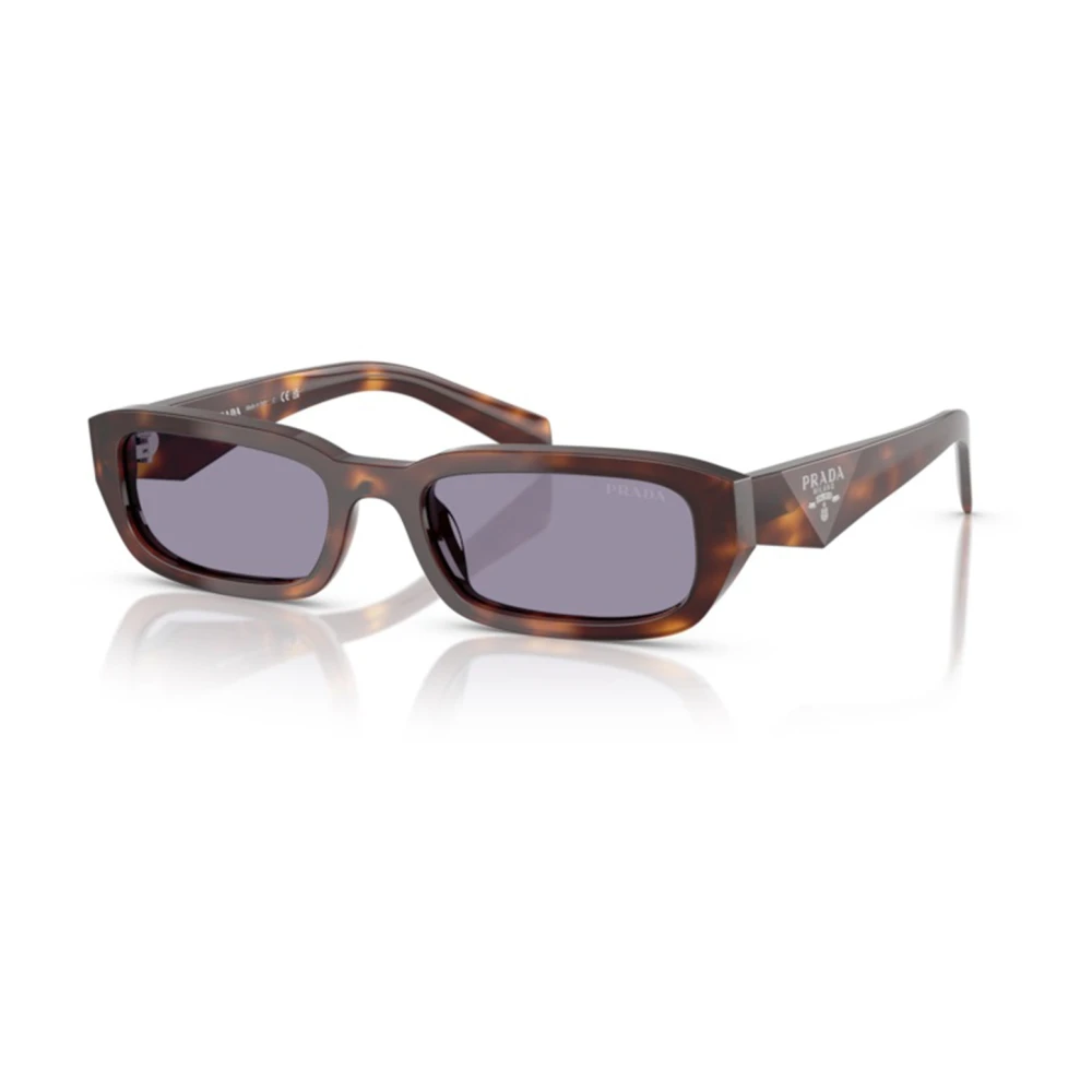 Prada Women's Brown Sunglasses, 53 Mm, Triangle Sunglasses With Faceted Arms