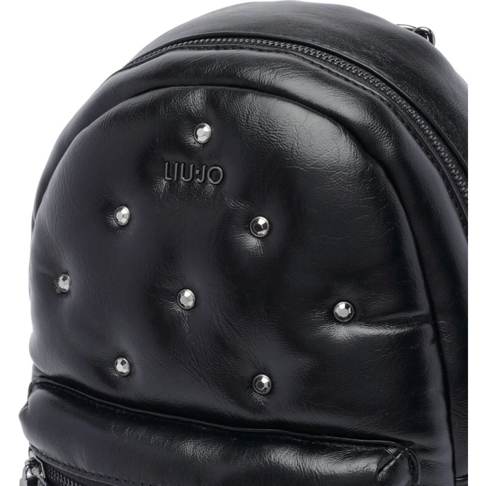 Liu Jo Zwarte Strass Emmer Rugzak Black Dames
