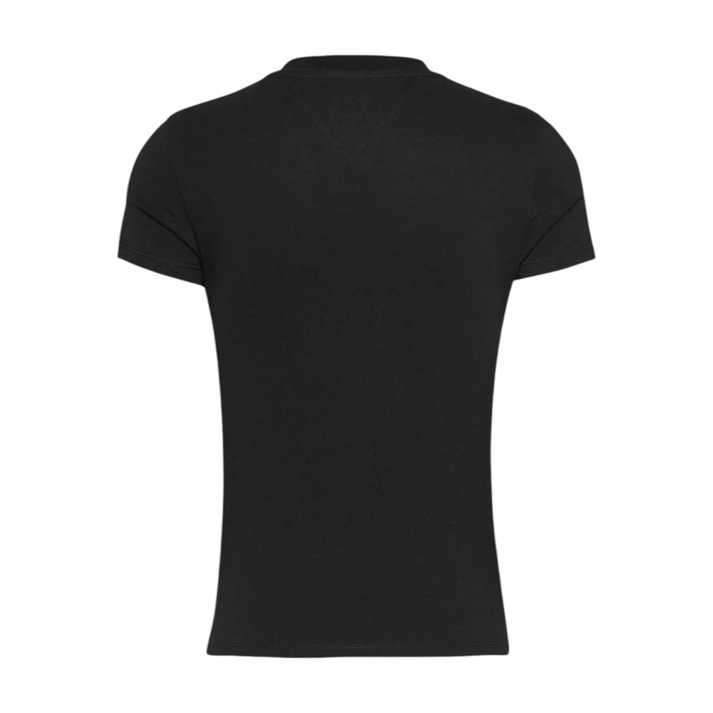 Tommy Jeans Zwart Katoenen Ronde Hals T-Shirt Black Dames