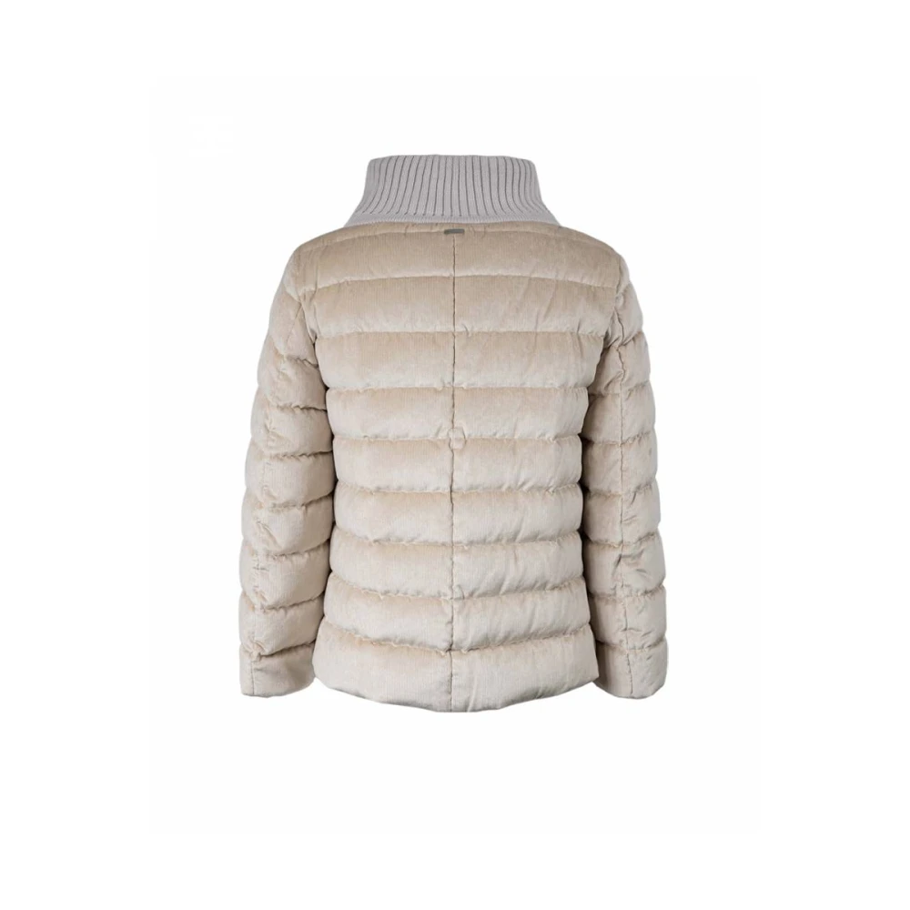 Herno Middelgrote Dames Pufferjas Beige Dames