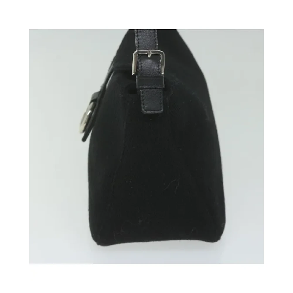 Burberry Vintage Pre-owned Cotton shoulder-bags Black Dames