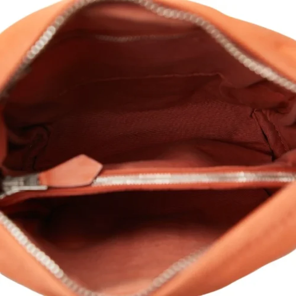 Hermès Vintage Pre-owned Canvas shoulder-bags Orange Dames