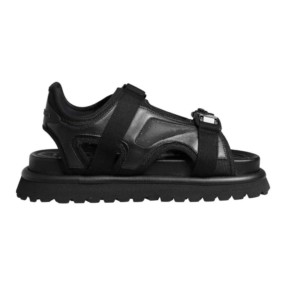 Dolce & Gabbana Men's Black Sandals Shoes - Flat Sandals - 8 Uk - Shoes