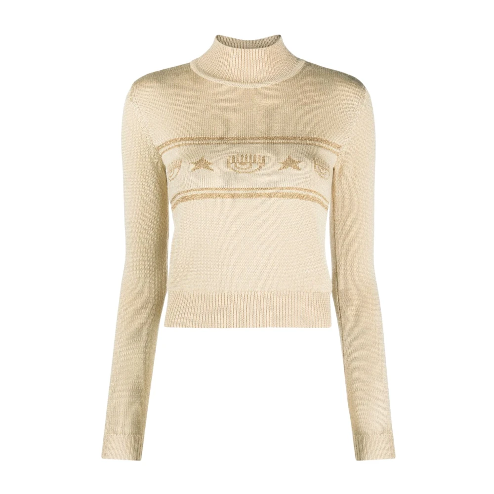 Chiara Ferragni Collection Gouden Sweatshirts voor Dames Aw23 Yellow Dames