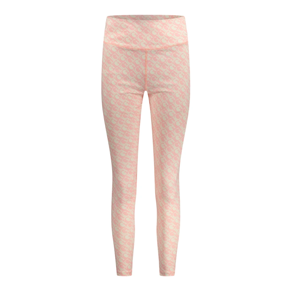 Guess Roze Leggings met Elastische Taille Pink Dames