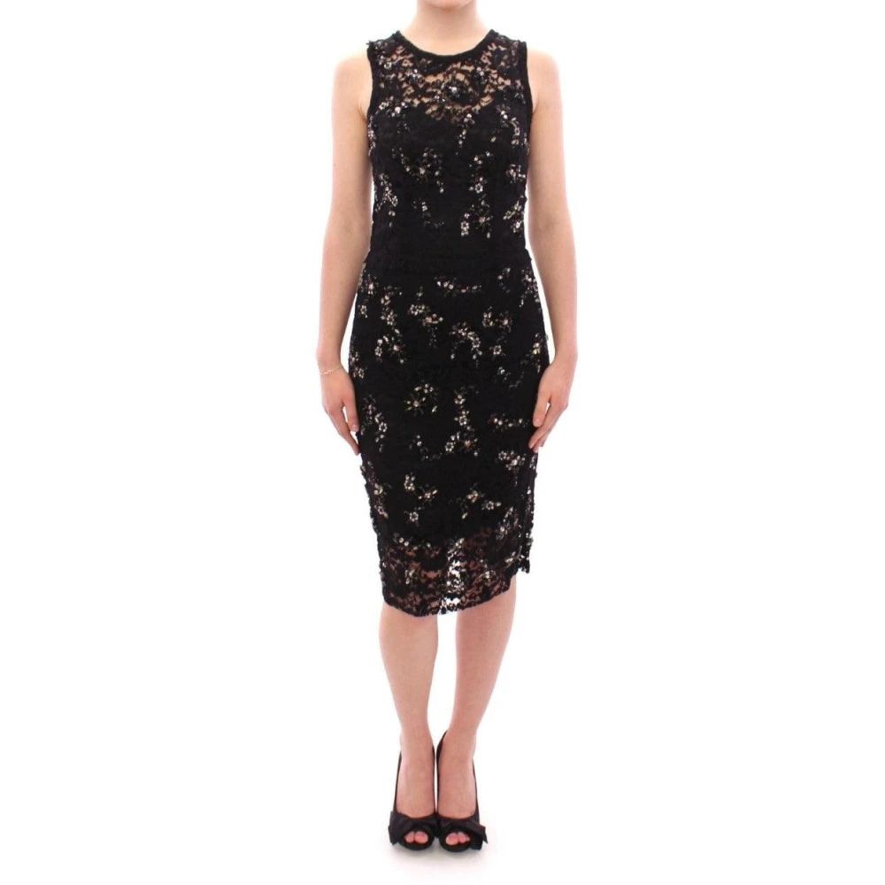 Dolce & Gabbana Damen Schwarz Kleider, K, Xsgröße: