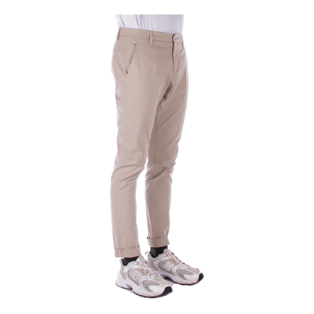 Dondup Beige Slim Fit Broek met Logo Beige Heren