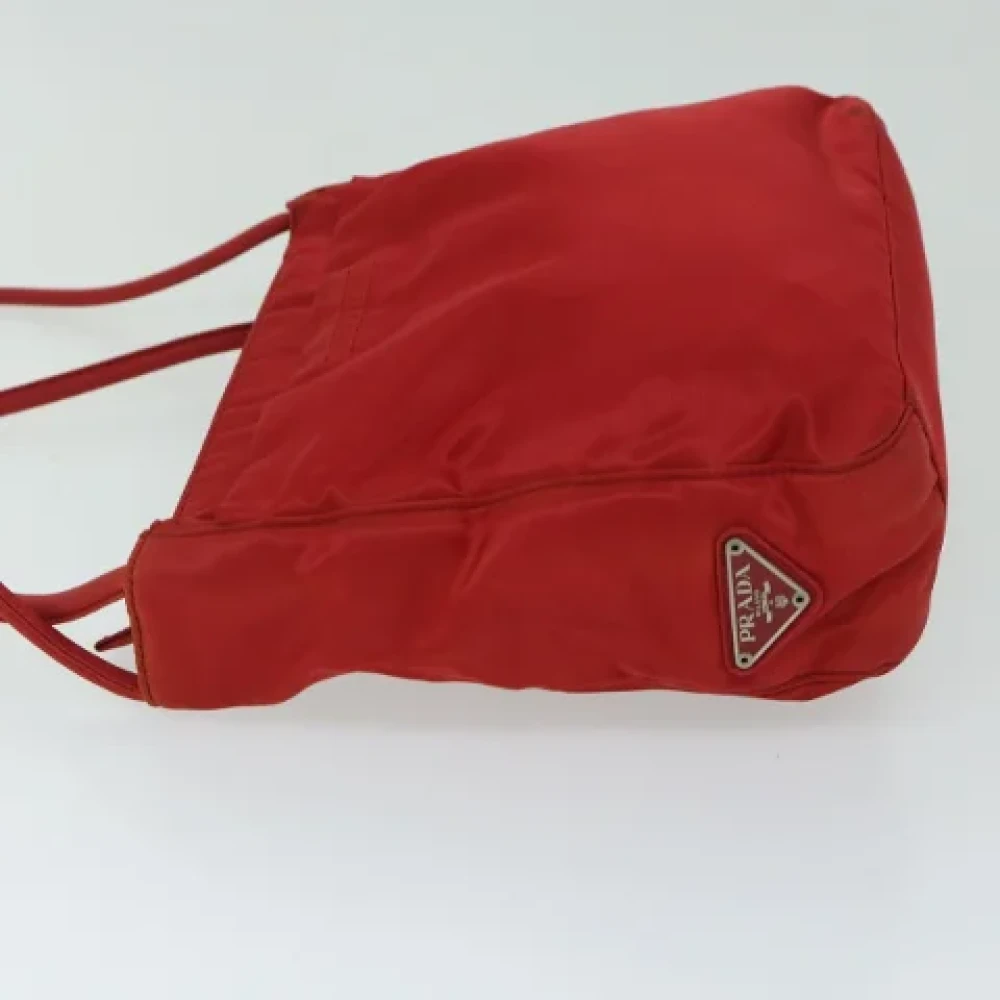 Prada Vintage Pre-owned Fabric shoulder-bags Red Dames