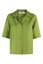 chemise-en-soie-verte-col-pointu