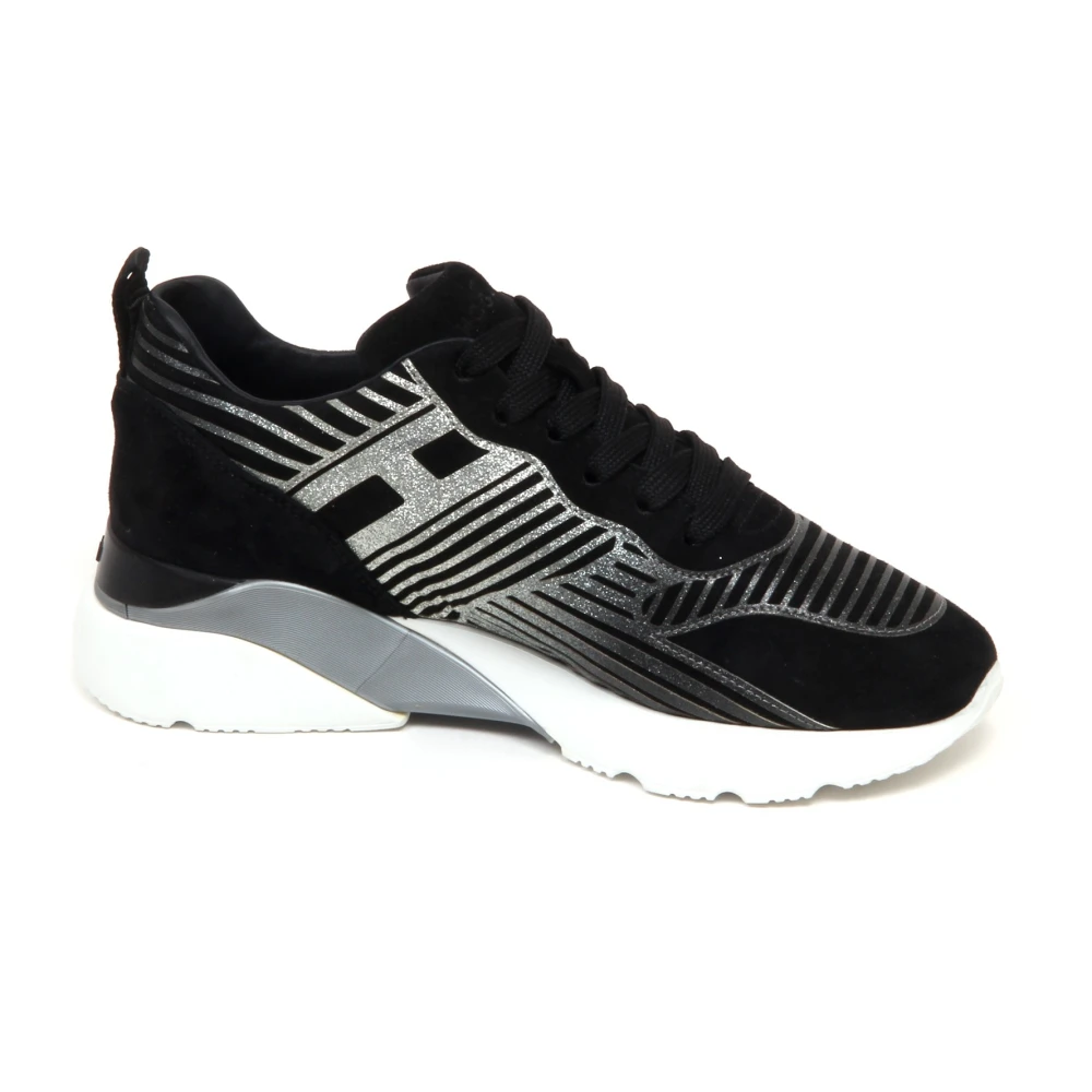 Hogan Glitter Active One Schoenen Dames Schoenen Zwart