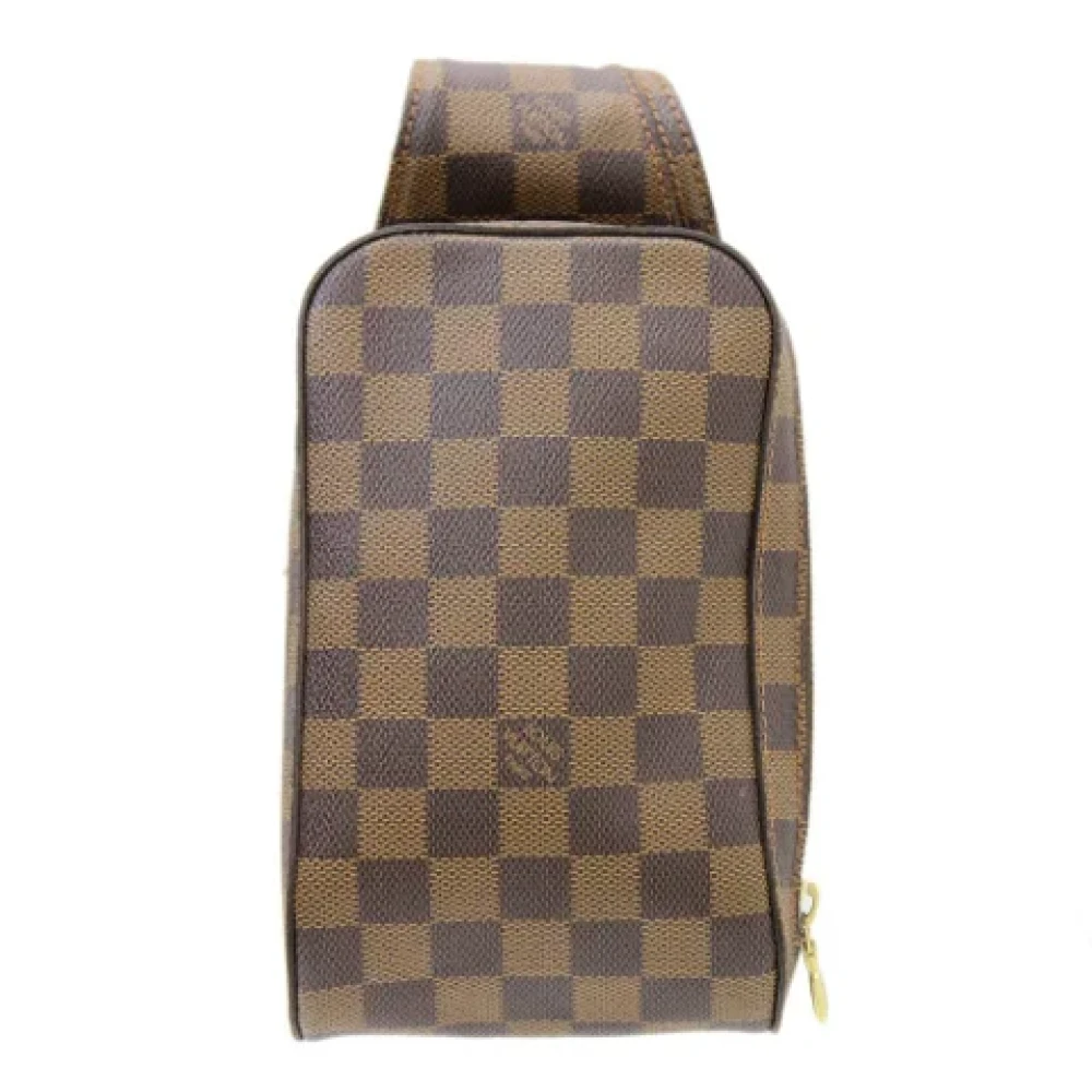 Brukt Brun Lerret Louis Vuitton Crossbody Veske