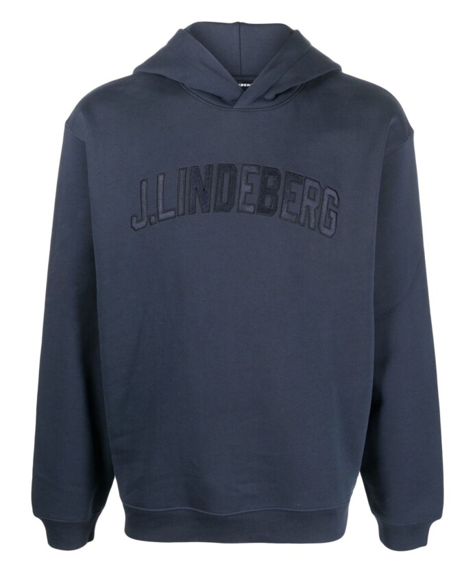 sweat-a-capuche-bleu-logo-style-decontracte