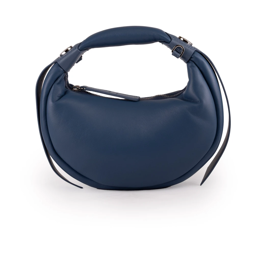 Hogan Blauwe Leren Schoudertas Blue Dames