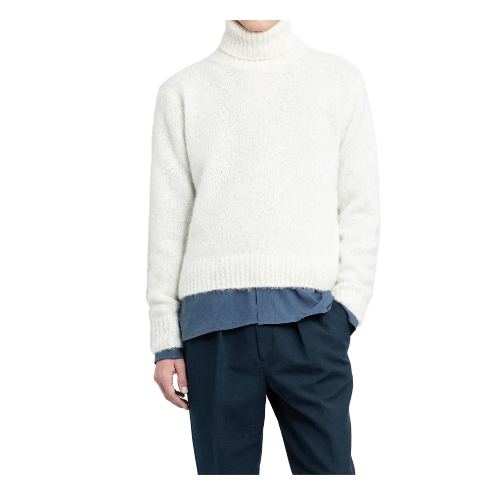 Tom Ford Merino Gebreide Rolnek Trui White Heren