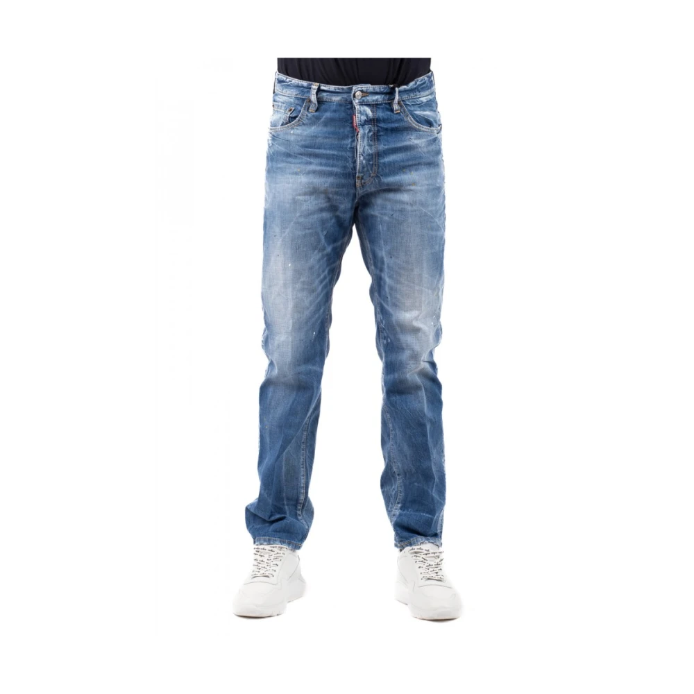 Dsquared2 Men's Blue Slim Fit Jeans, L, Stylish Jeans