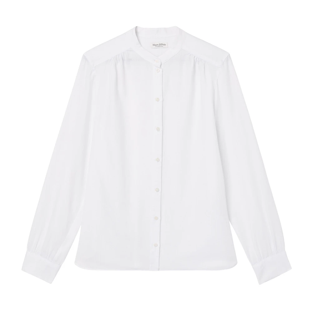 Marc O'Polo Blouse met opstaande kraag relaxed White Dames