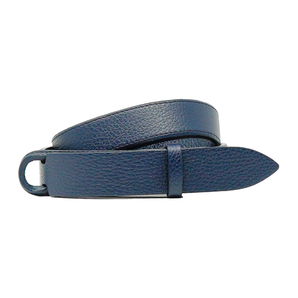 Orciani Stijlvolle Blauwe Leren Riem Blue Heren