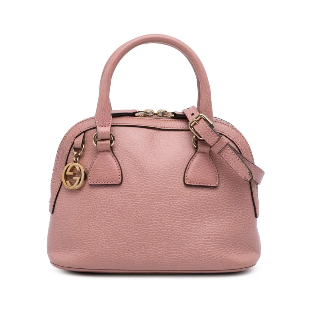 Gucci Vintage Kvinno Rosa Vintage Dam, One Size, Läder, Förägt Soho Dome Satchel