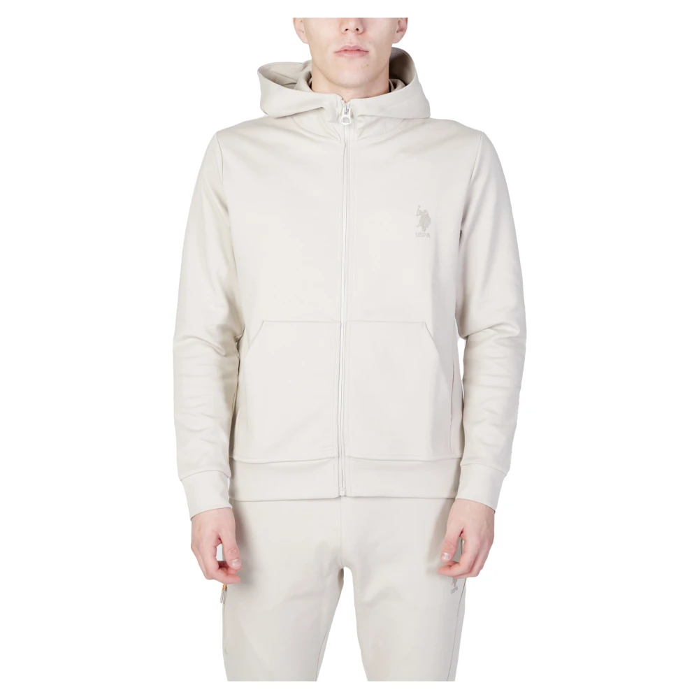 U.s. Polo Assn. Hoodie Mannen Herfst Winter Collectie Beige Heren