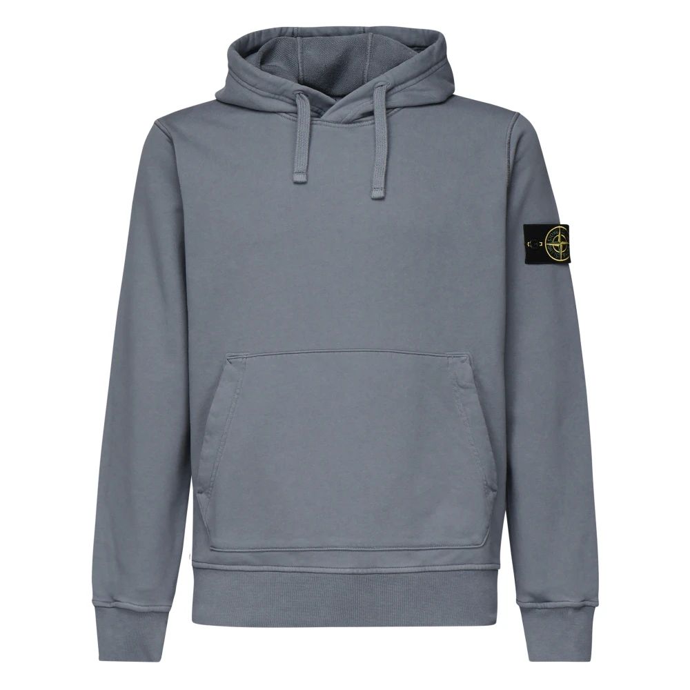 Stone Island Grijze Sweaters met Muts en Zakken Gray Heren
