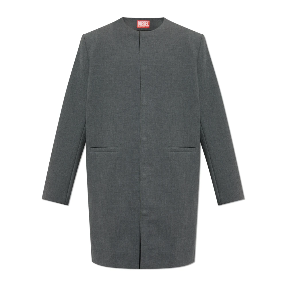 Diesel Uomo Grigio Cappotti, L, New,
