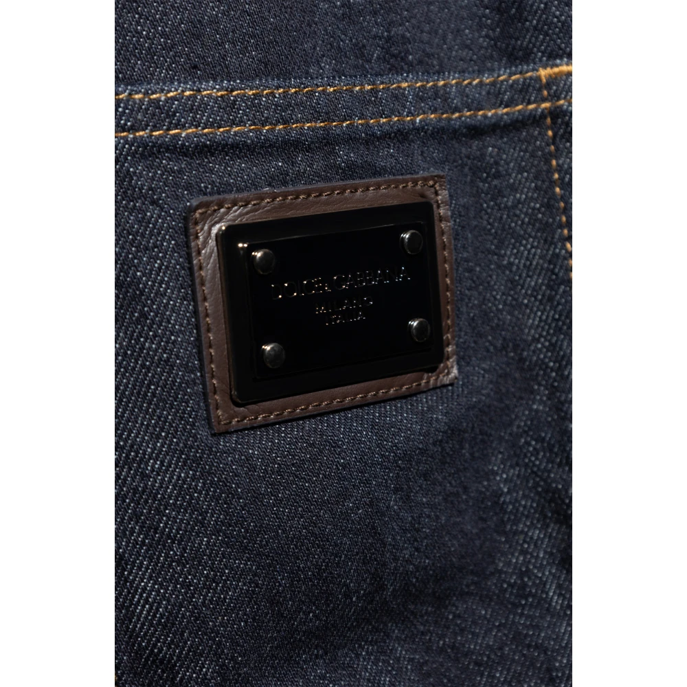 Dolce & Gabbana Jeans met logo Blue Heren