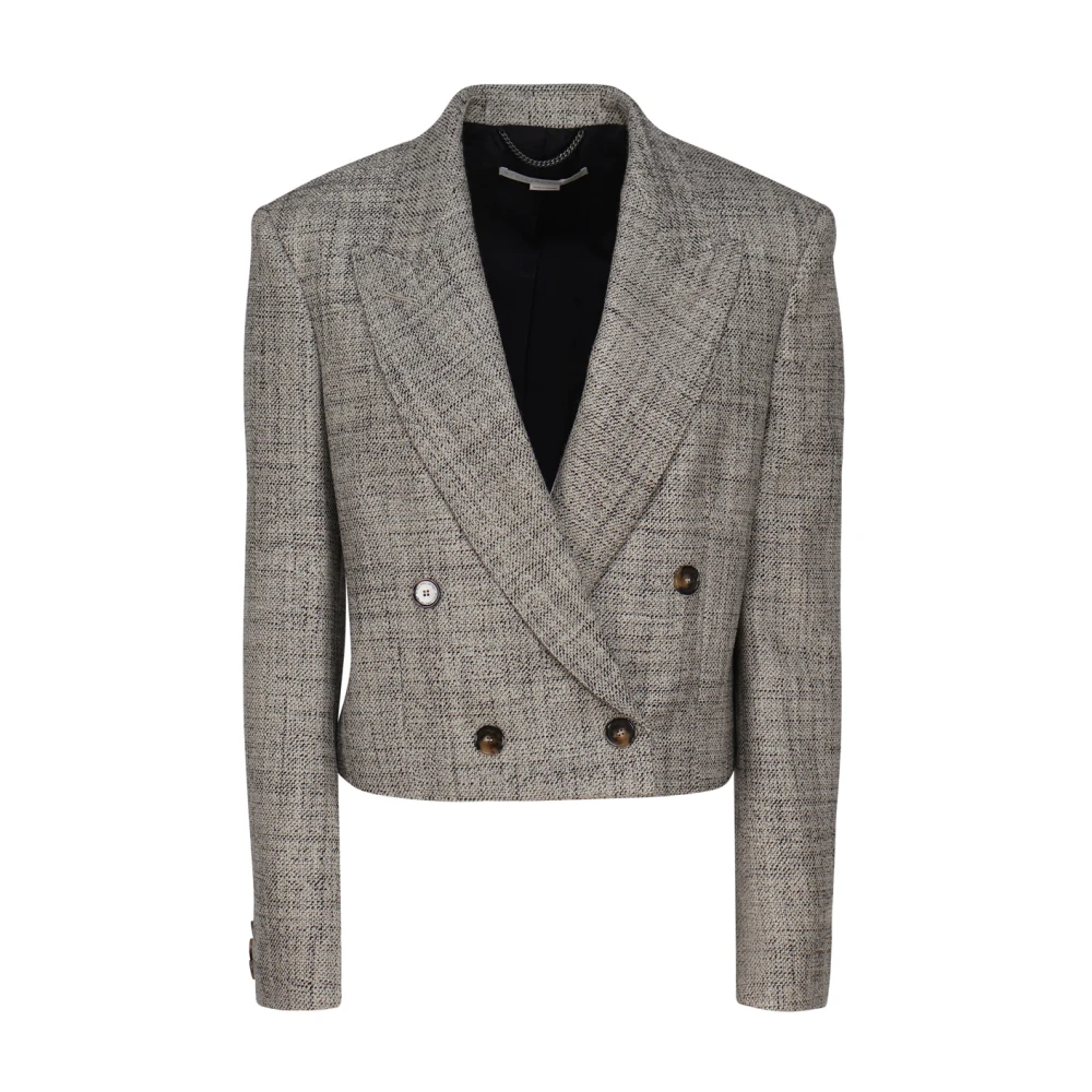 Stella Mccartney Grijze Wollen Tweedjassen Gray Dames