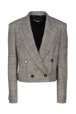 Grå Ull Tweed Blazer