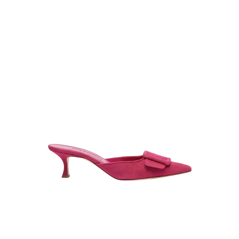 Manolo Blahnik Women's Pink Heeled Mules, 4 Uk, Maysale Stiletto Mule