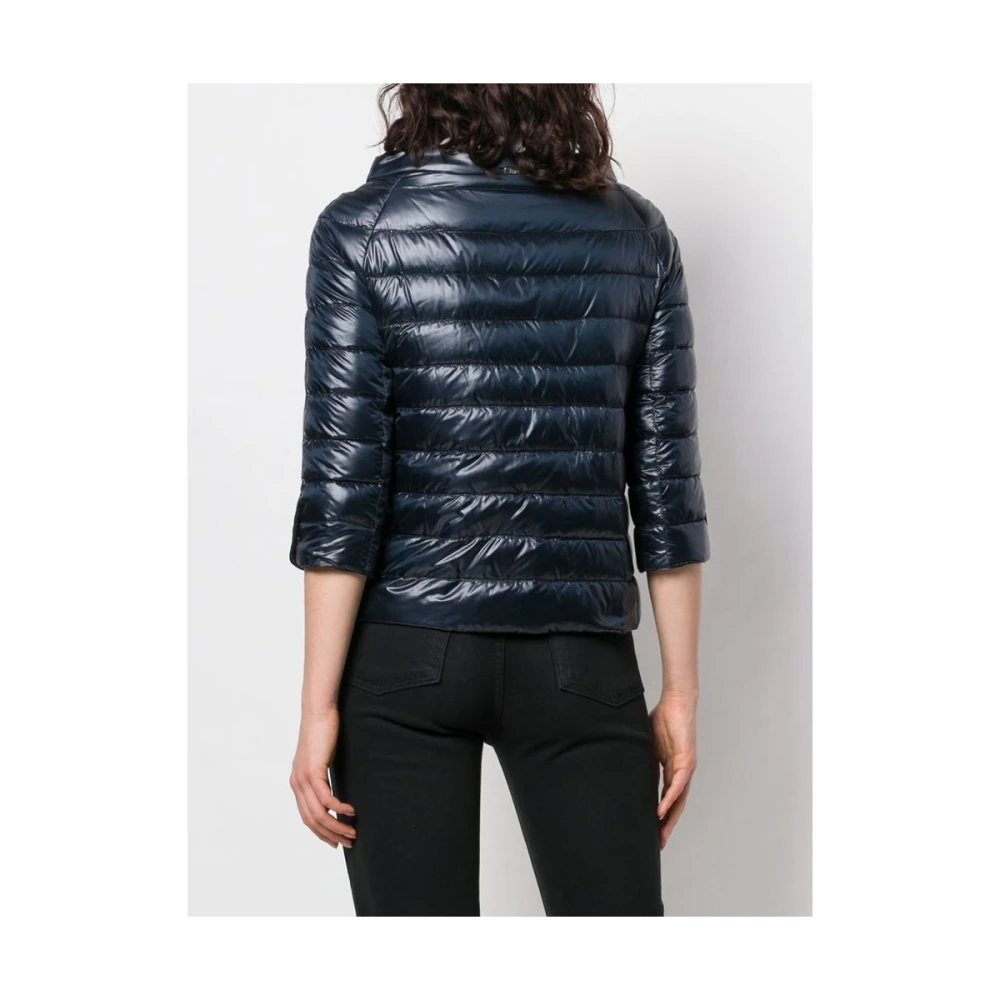 Herno Gewatteerde marineblauwe bovenkleding Blue Dames